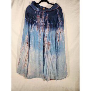 NWOT Now and Then Womens Boho Festival Maxi Skirt Tie Dye Cotton M